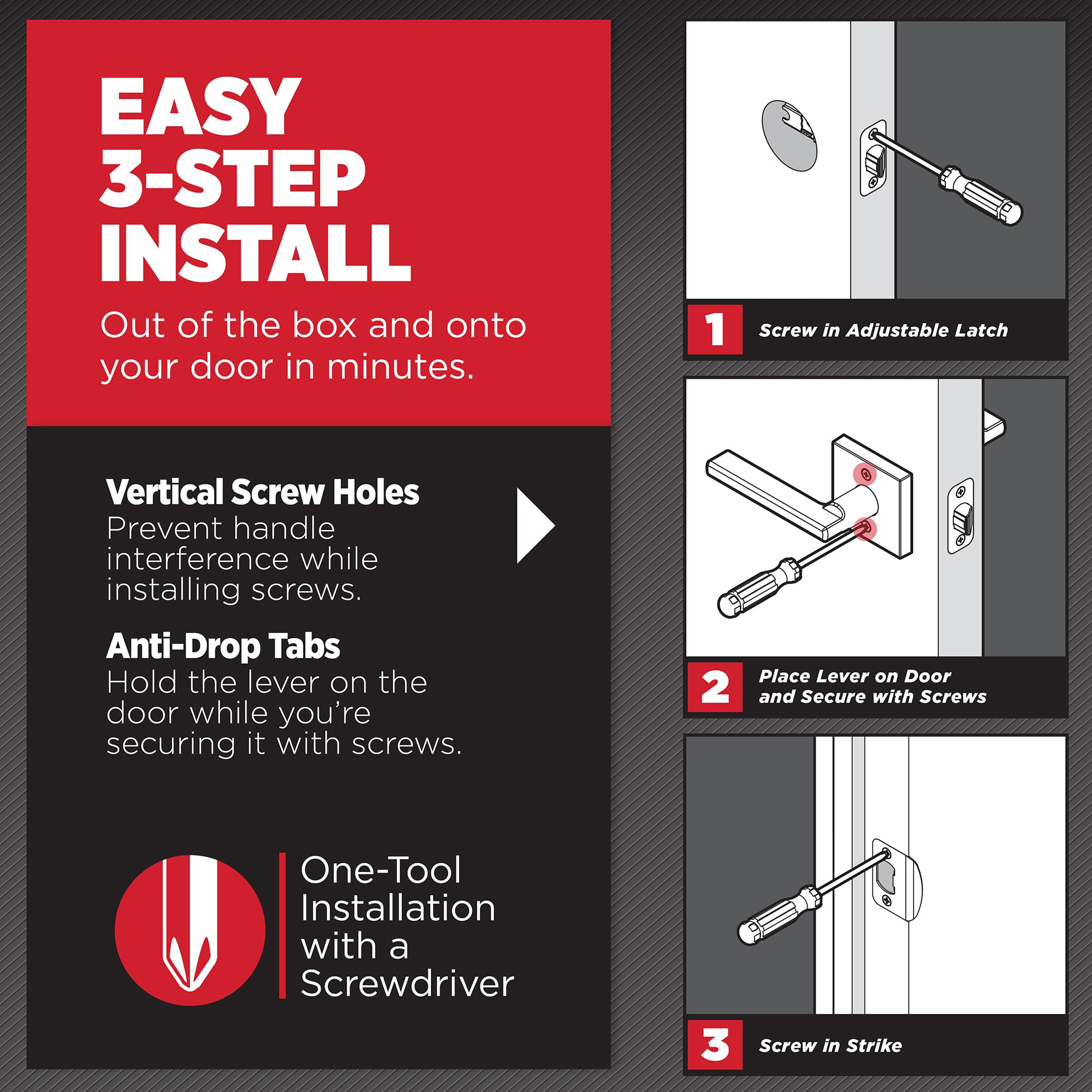 Grade 1 BHMA certified hardware for high-use spaces.