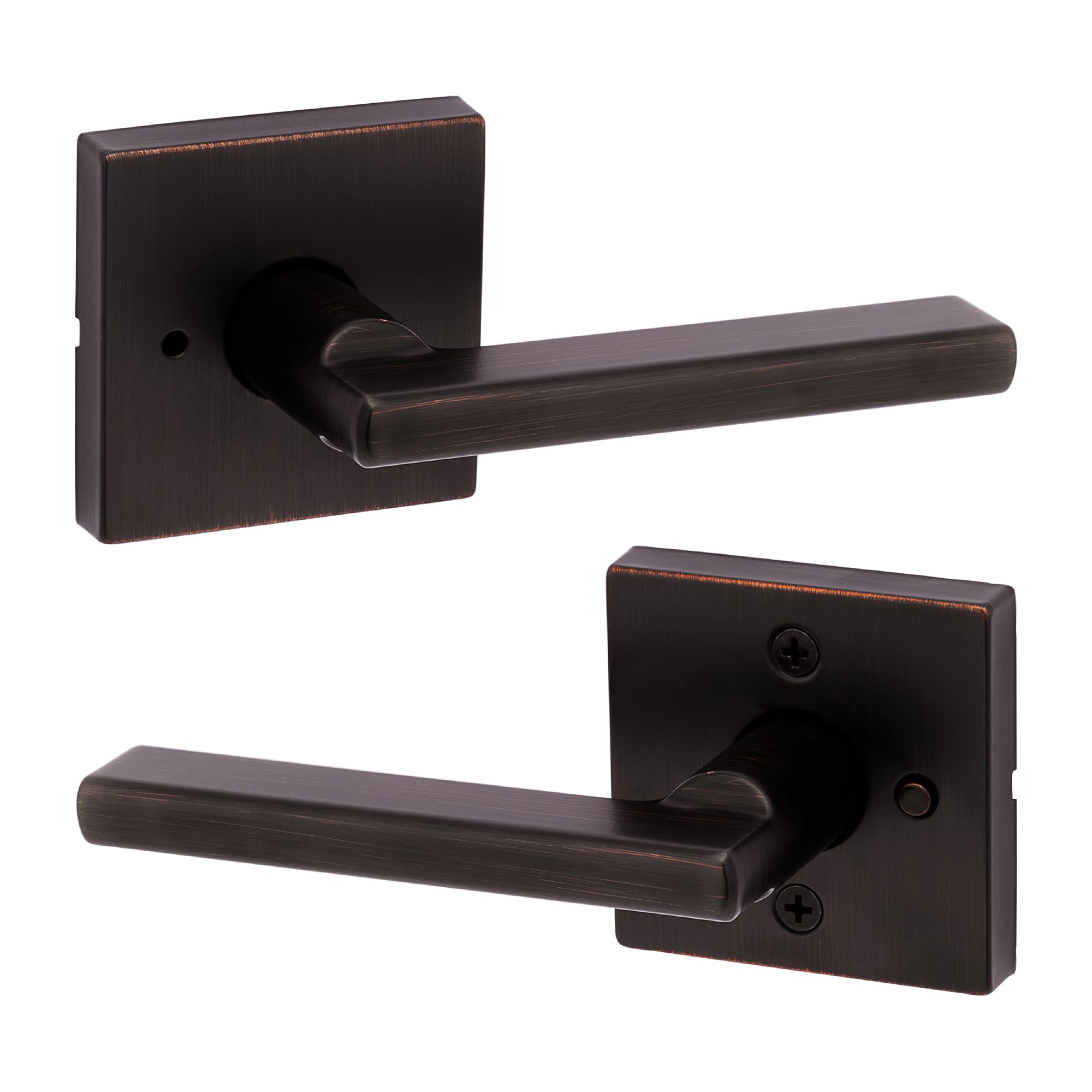 Kwikset Halifax interior privacy handle close-up for bedroom privacy