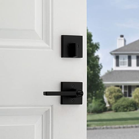 Kwikset Halifax latch faceplates provide versatile installation options
