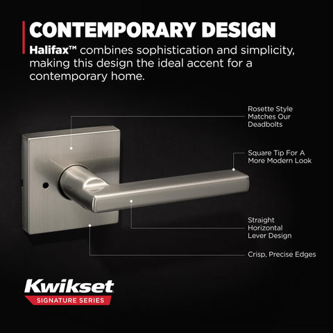 Kwikset Halifax with Microban protection keeps surfaces cleaner.