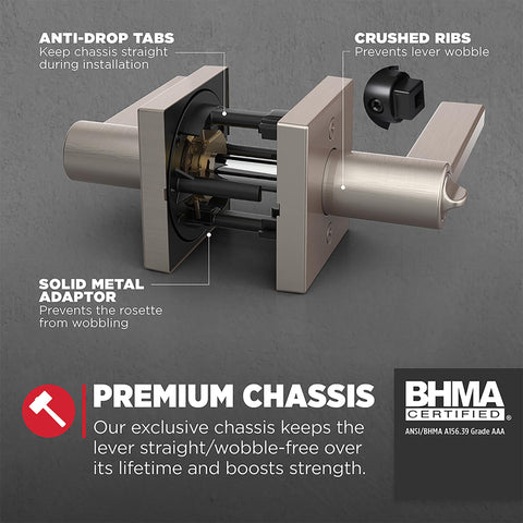 Kwikset Microban protection keeps hardware cleaner for everyday use.