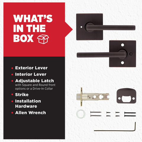 Kwikset Halifax privacy lock with interior release tool for access