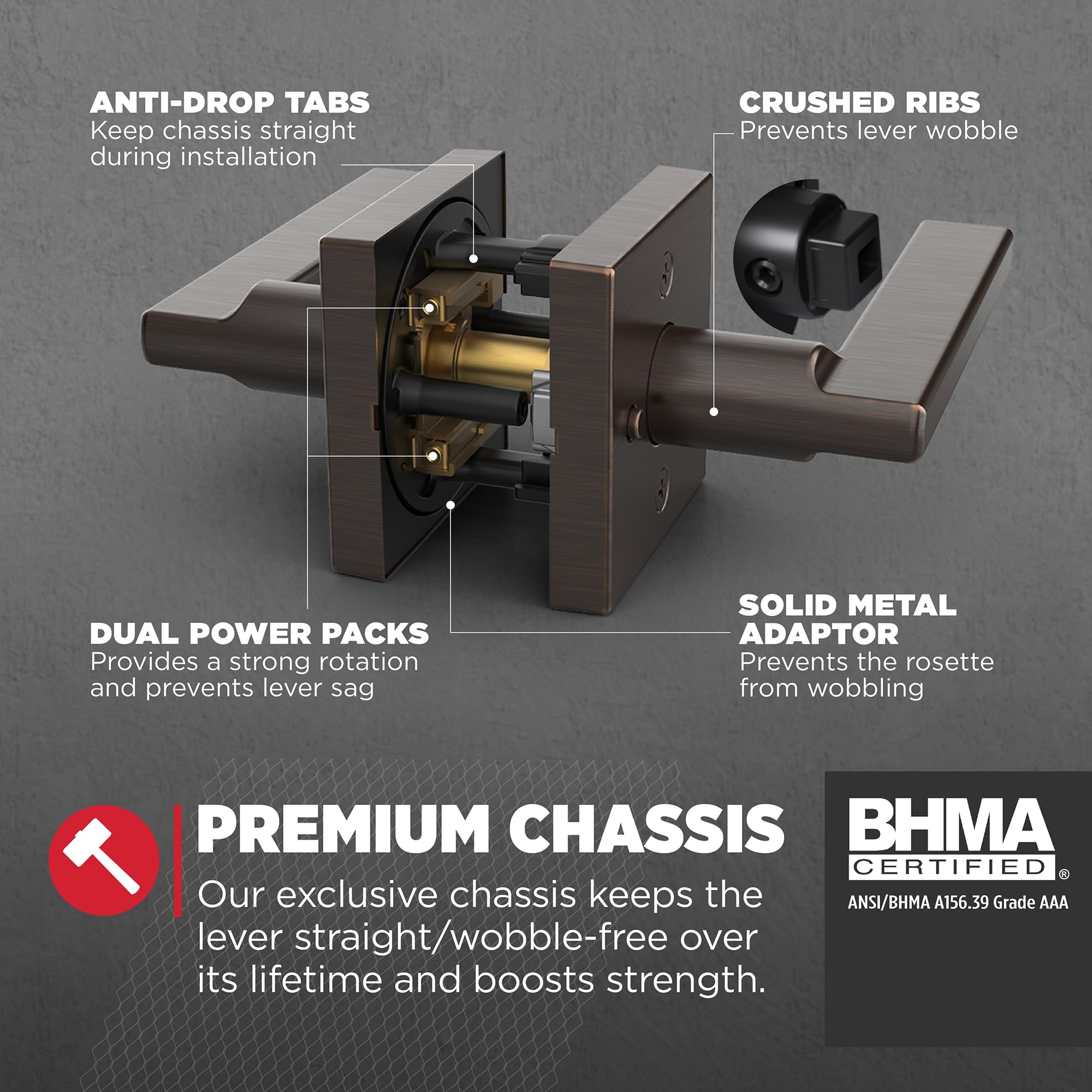 Kwikset Halifax reversible lever installation for left or right doors