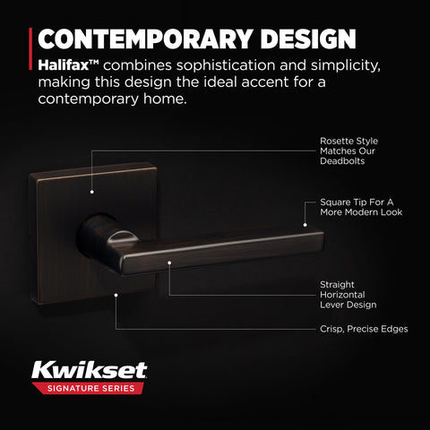 Reversible Kwikset Halifax lever being installed on left or right door