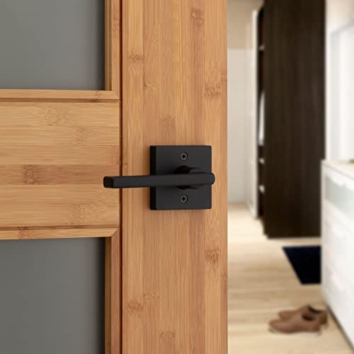 Kwikset Halifax sleek modern door hardware complements contemporary interiors
