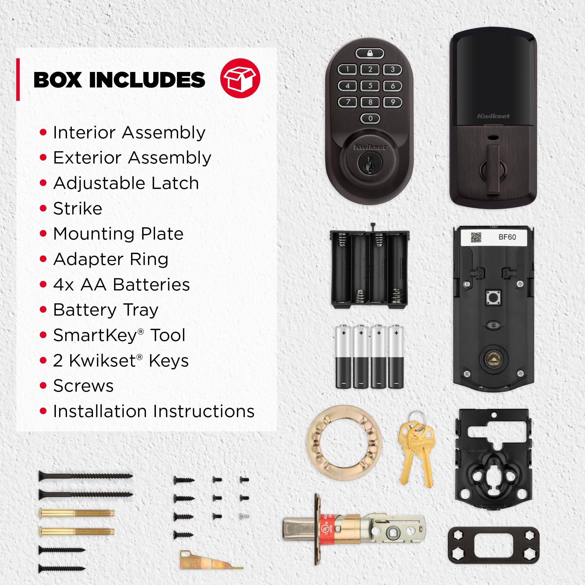 Halo easy installation guide showing screwdriver setup on a standard door