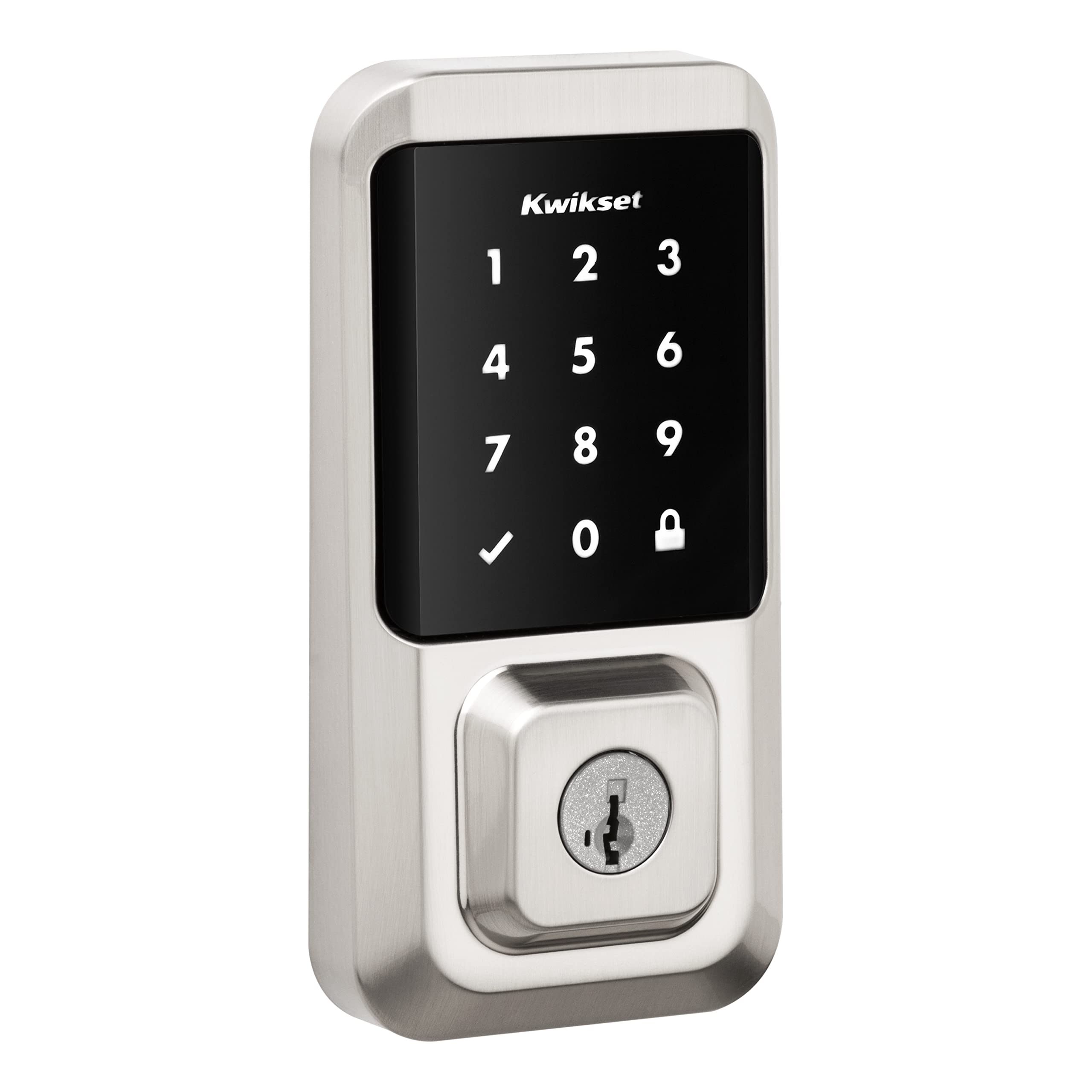 Kwikset Halo installation guide with screwdriver in hand.