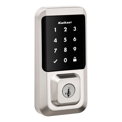 Kwikset Halo installation guide with screwdriver in hand.