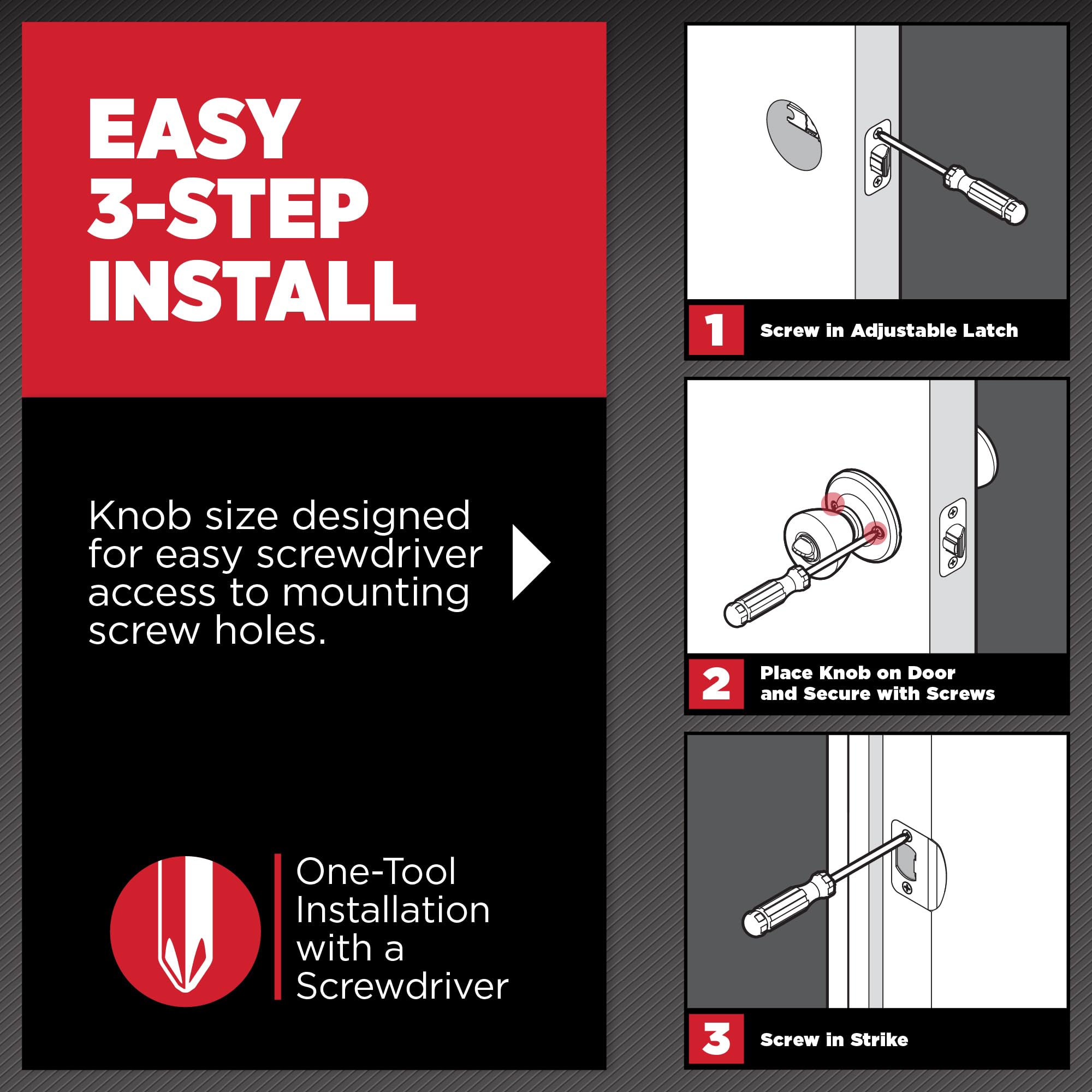 Kwikset Juno packaging and installation hardware in polished brass