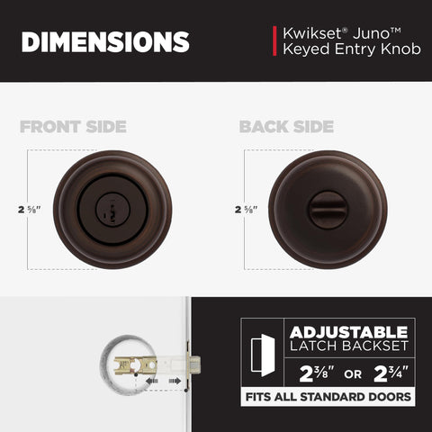 Two keys included with Kwikset Juno for flexible access