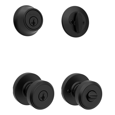 Kwikset Maven combo pack installed on exterior door for complete security