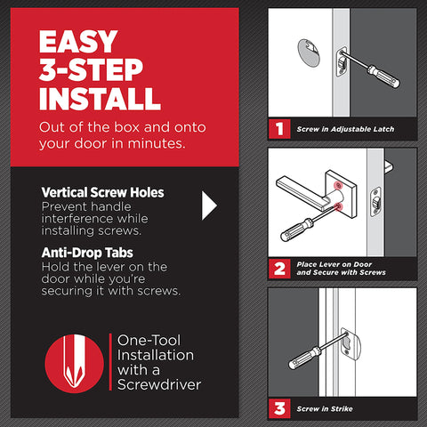 Easy DIY installation with included hardware and guided steps.