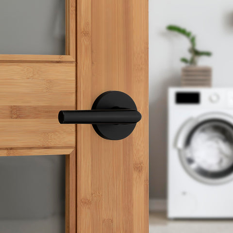 Close-up of the Milan matte black finish for durable wear.