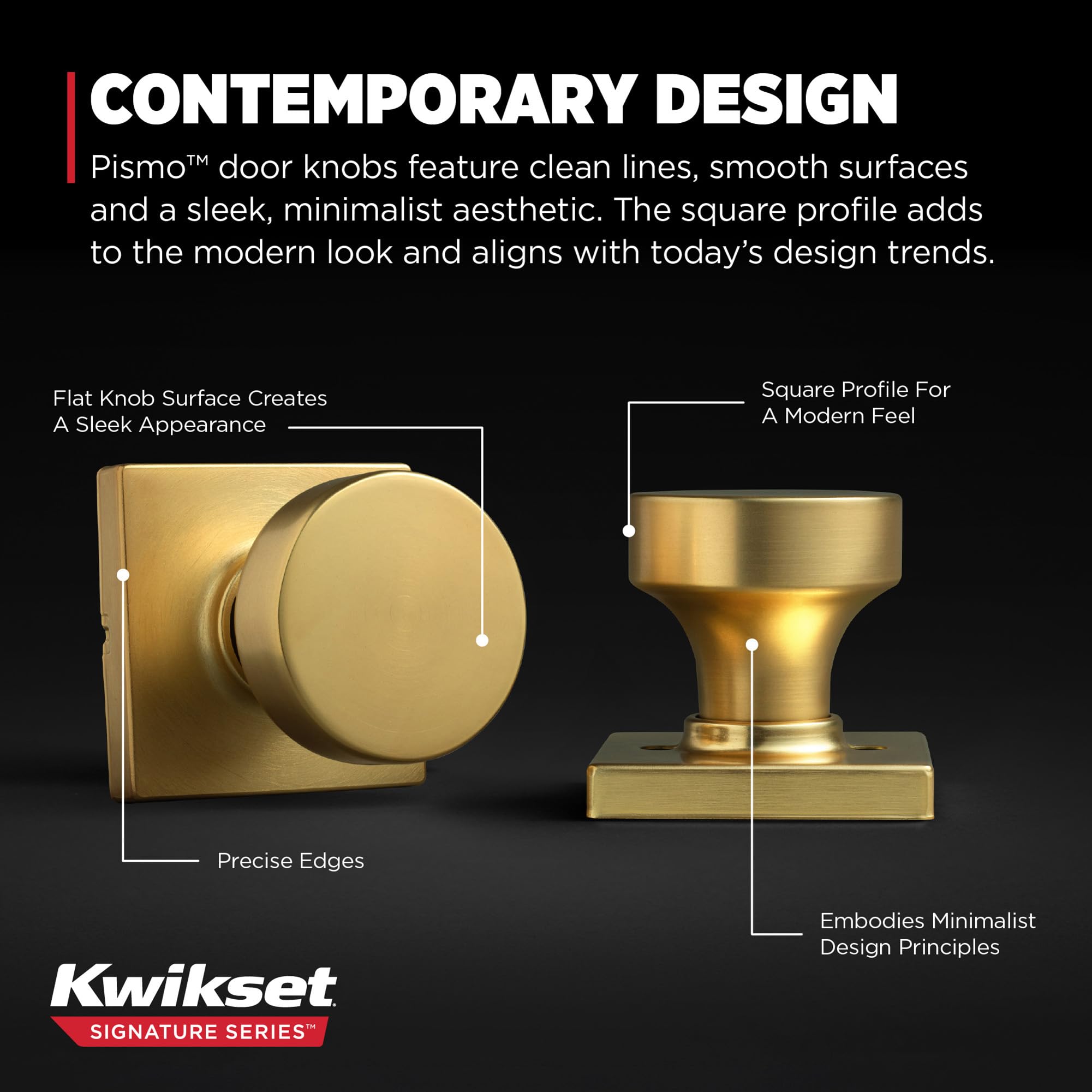 Kwikset Pismo adjustable latch backset from 2-3/8 to 2-3/4 inches.