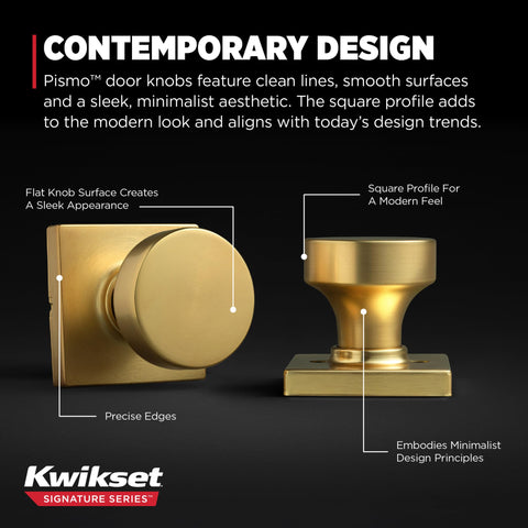 Kwikset Pismo adjustable latch backset from 2-3/8 to 2-3/4 inches.