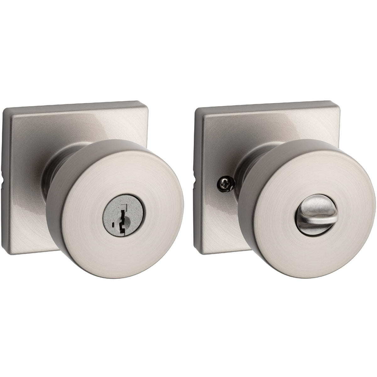 Kwikset Pismo entry door knob keyed exterior for secure access