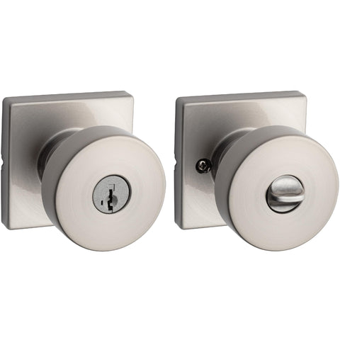 Kwikset Pismo entry door knob keyed exterior for secure access