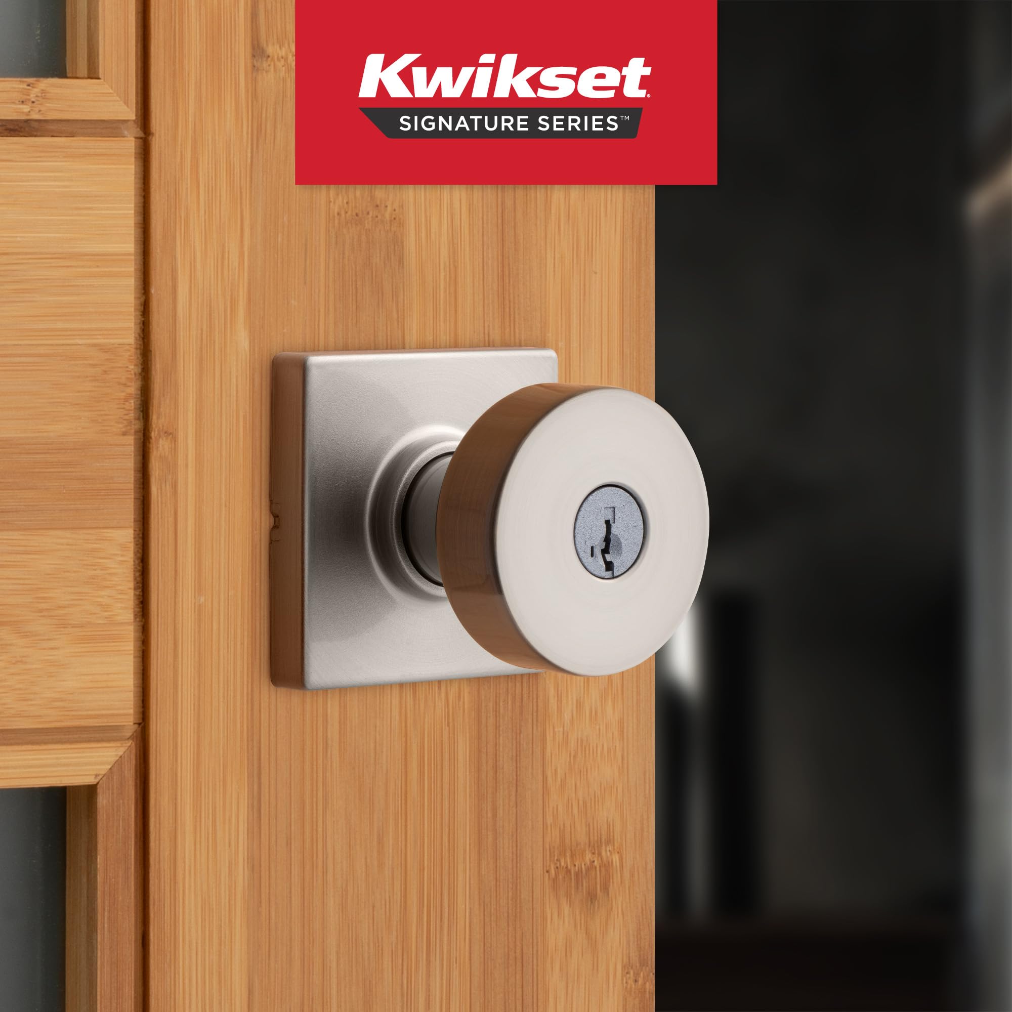 Kwikset Pismo interior knob turning lock for convenient indoor control