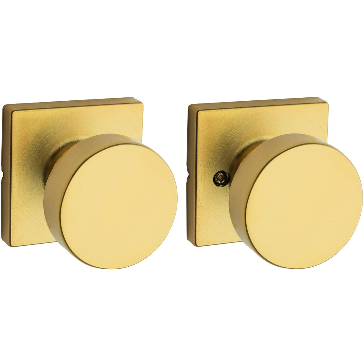 Kwikset Pismo interior passage knob on a closet door, non-locking convenience.