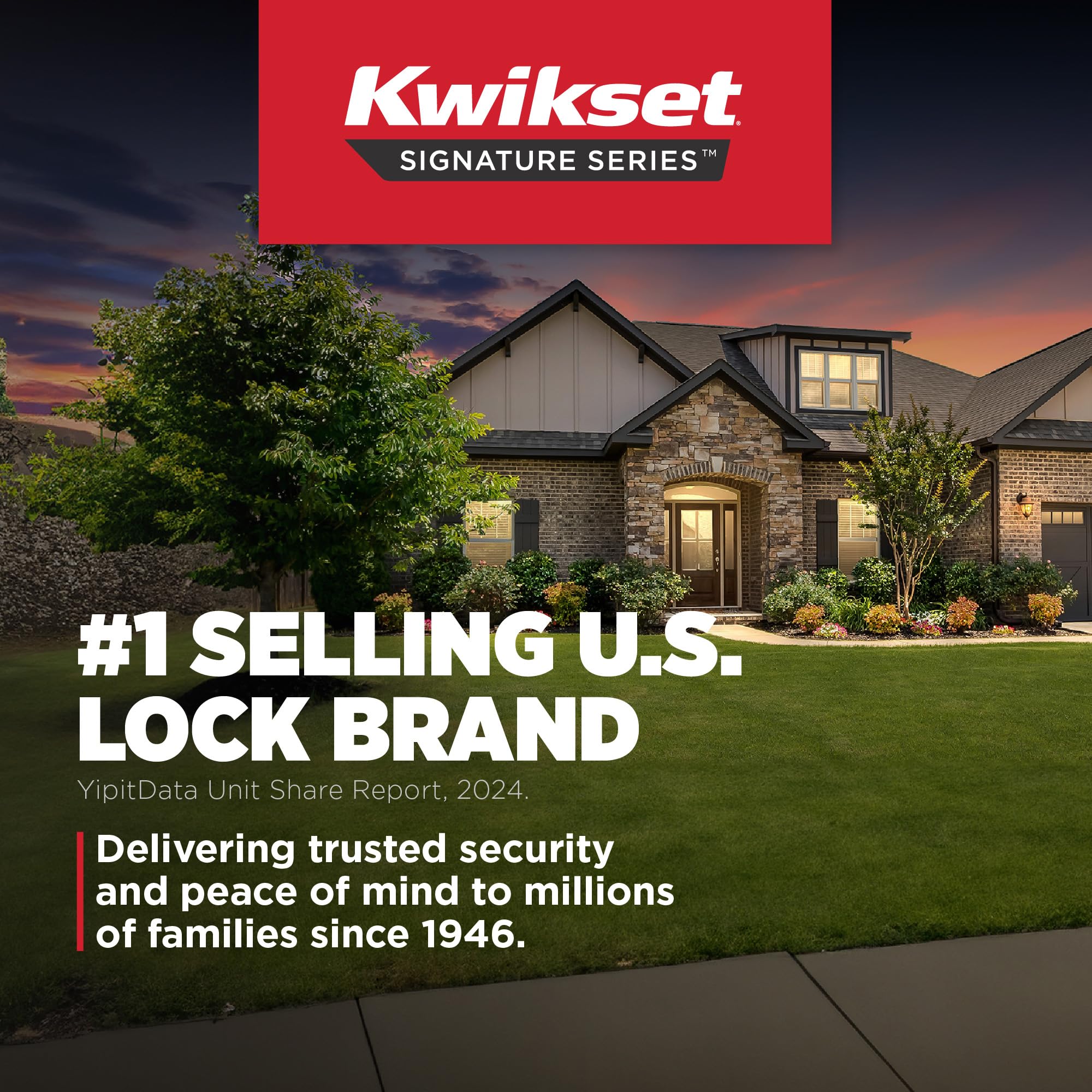 Kwikset Pismo modern matte black design for contemporary décor.