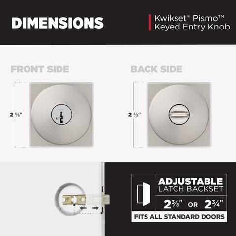 Kwikset Pismo satin nickel finish adds modern style