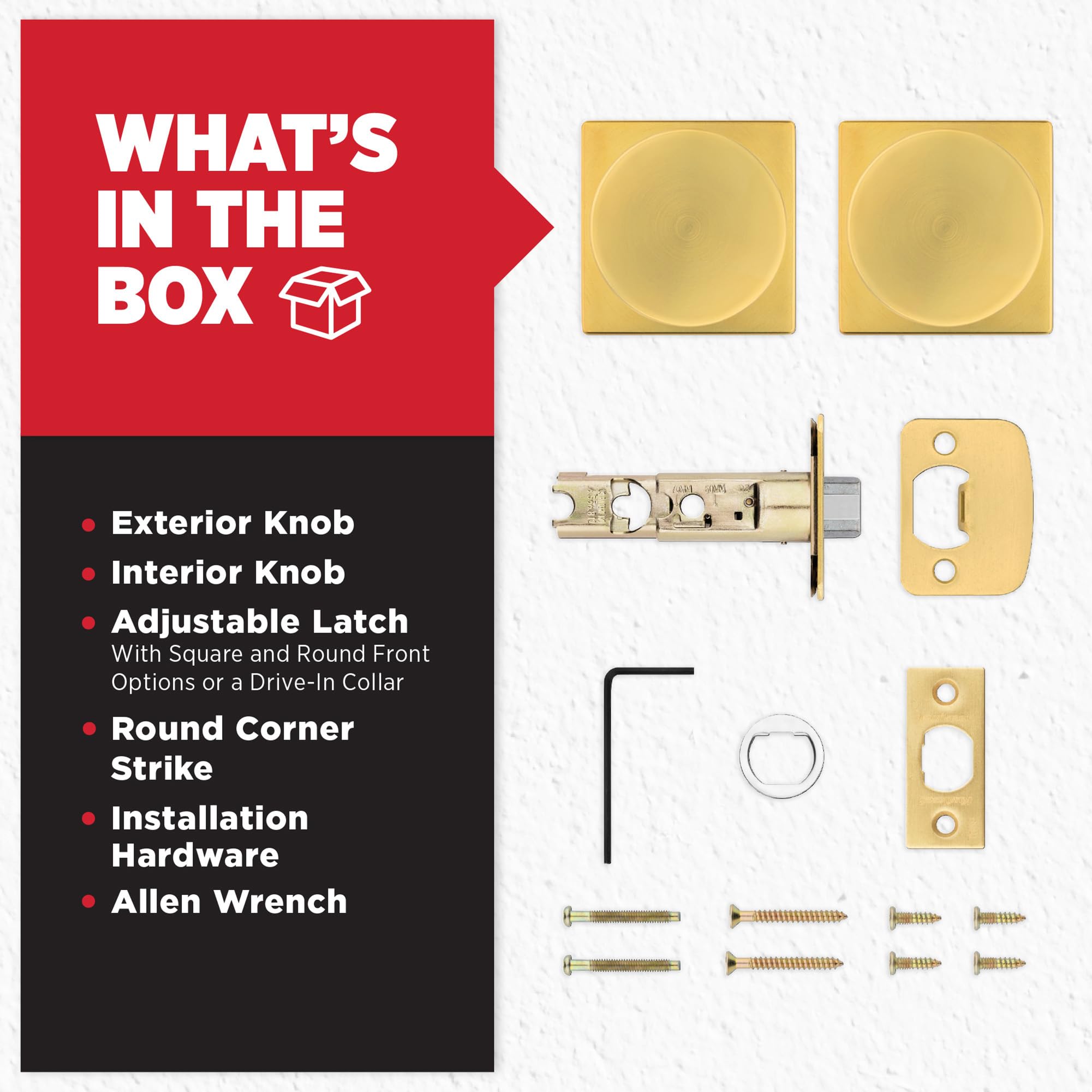 Kwikset Pismo fits standard doors 1-3/8 to 1-3/4 inches thick.