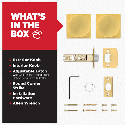 Kwikset Pismo fits standard doors 1-3/8 to 1-3/4 inches thick.