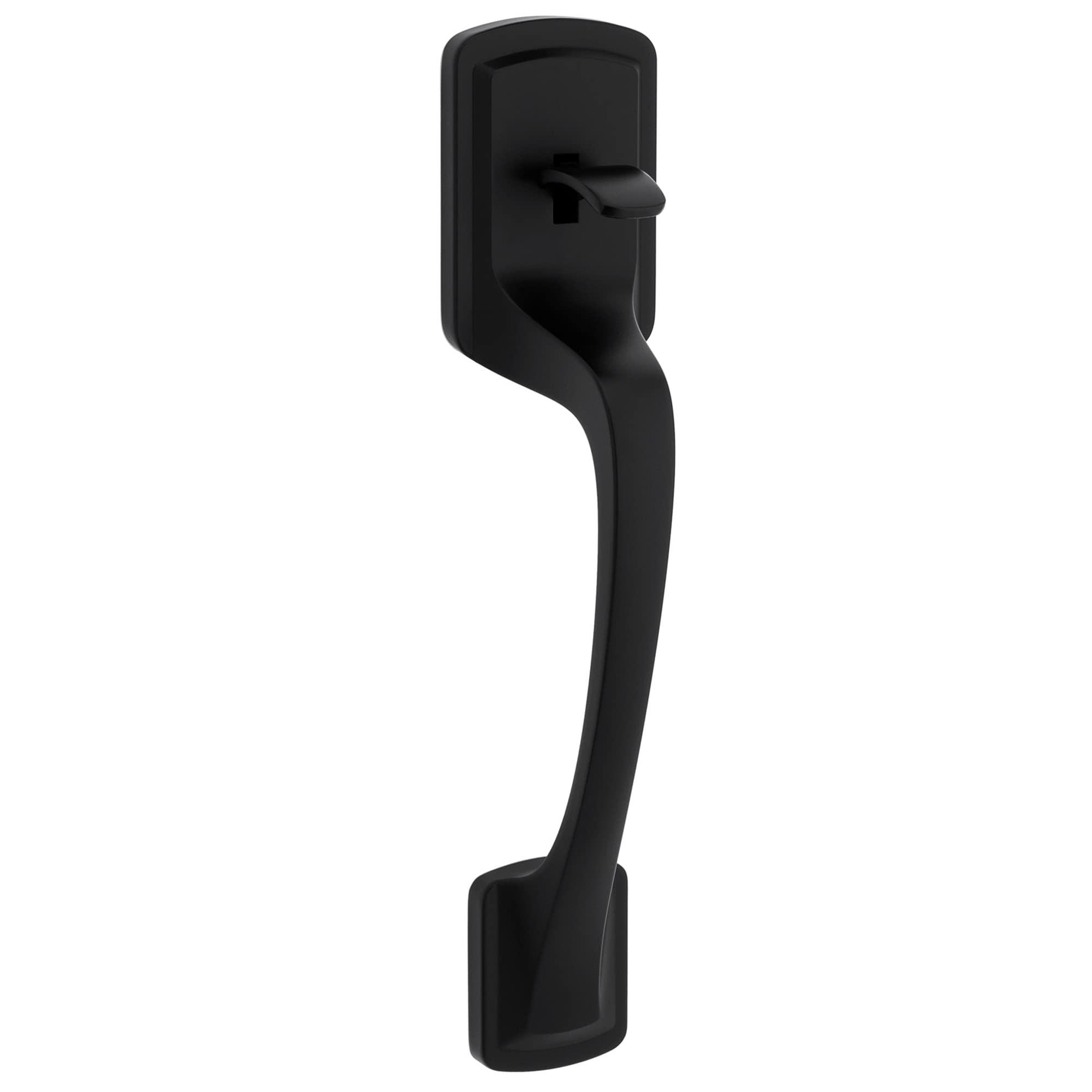 Kwikset Prague front door handle no lock exterior for secure entry with style