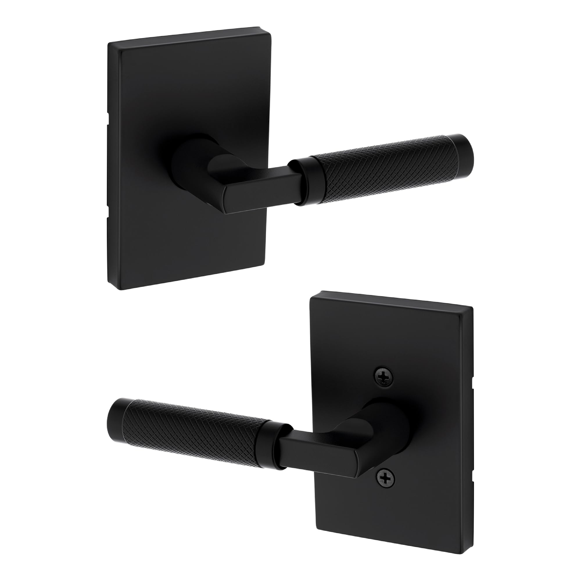 Kwikset Prava knurled lever closeup highlighting the luxurious texture for a secure grip.