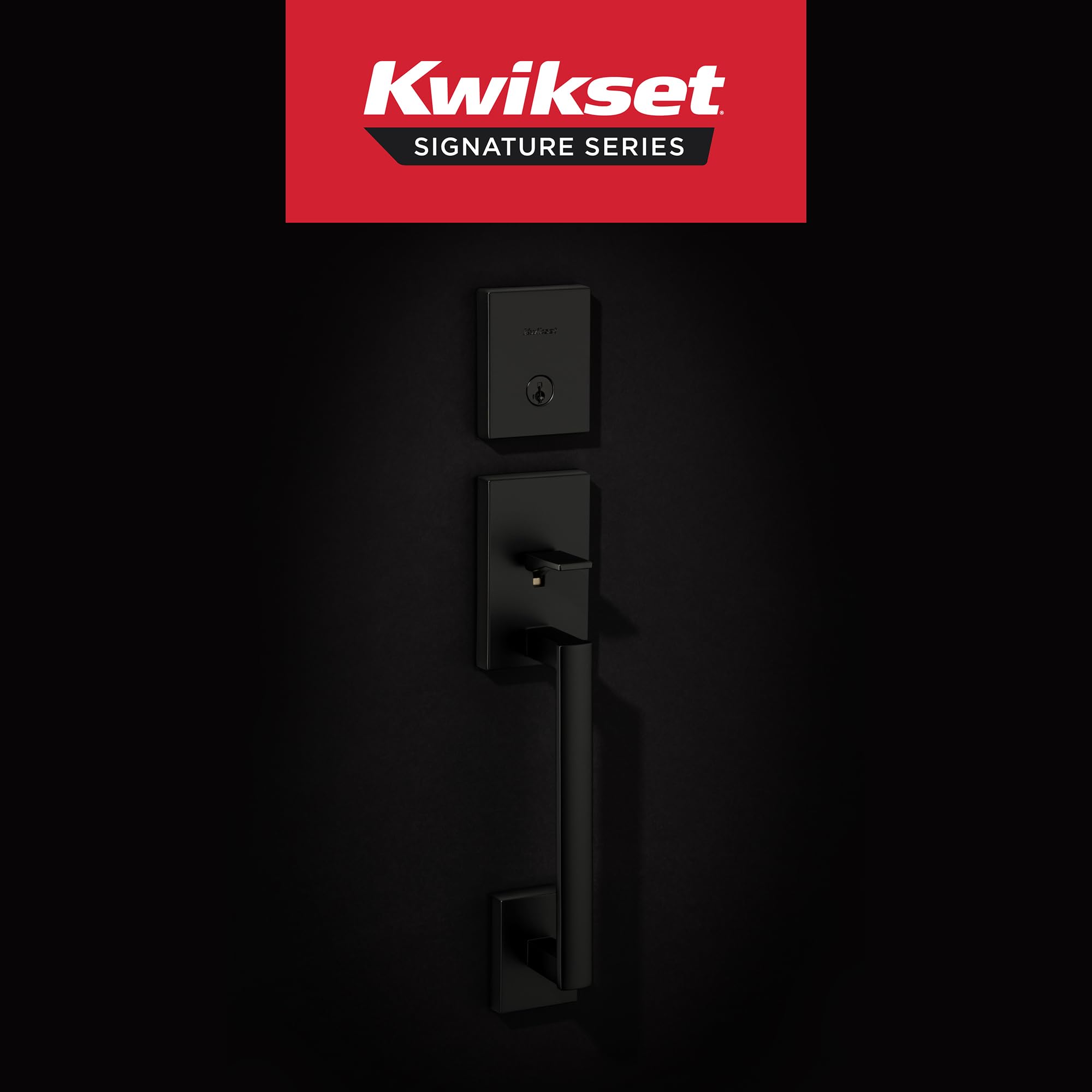 Kwikset San Clemente interior lever and deadbolt for easy daily access.