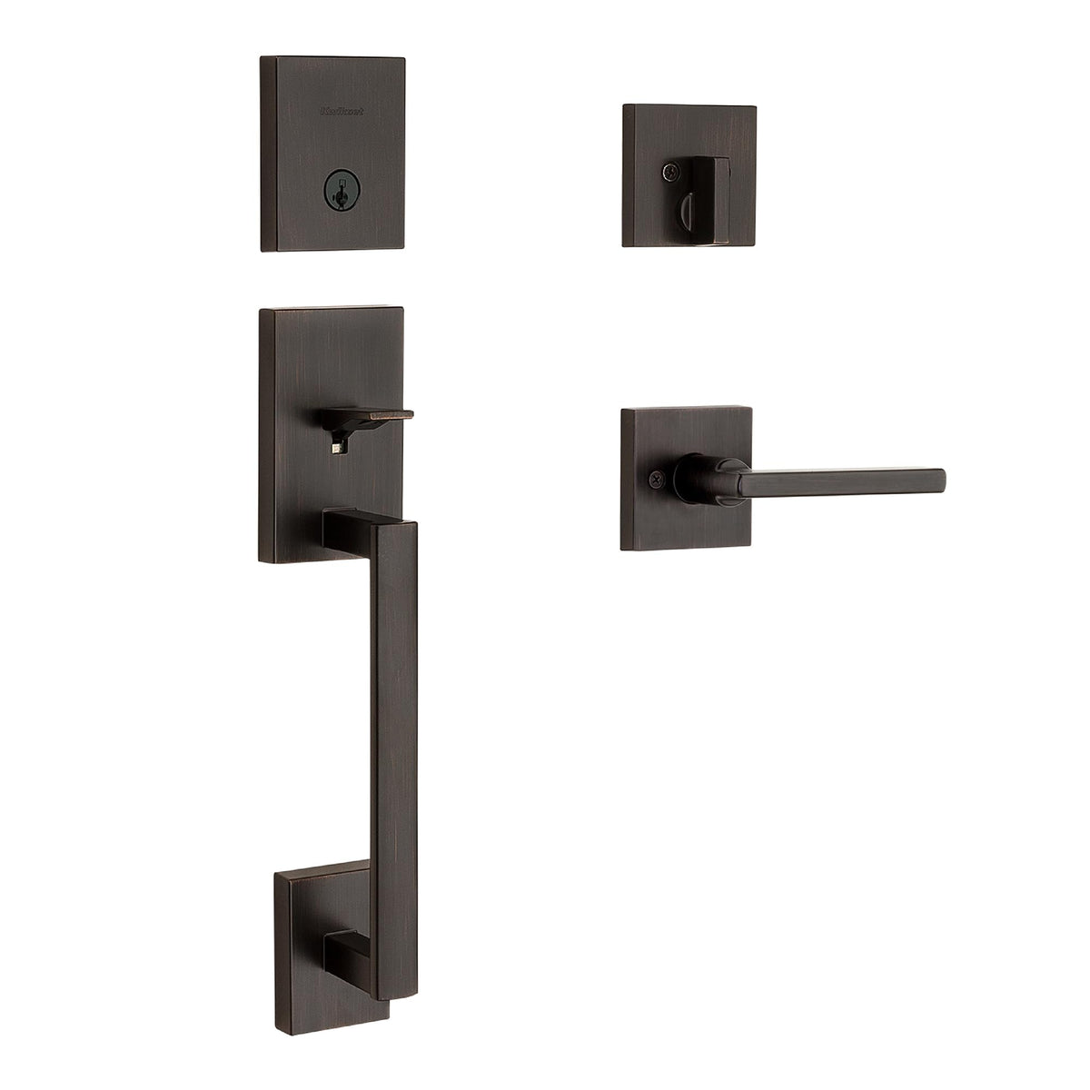 Kwikset San Clemente exterior lock handle with deadbolt for secure entry