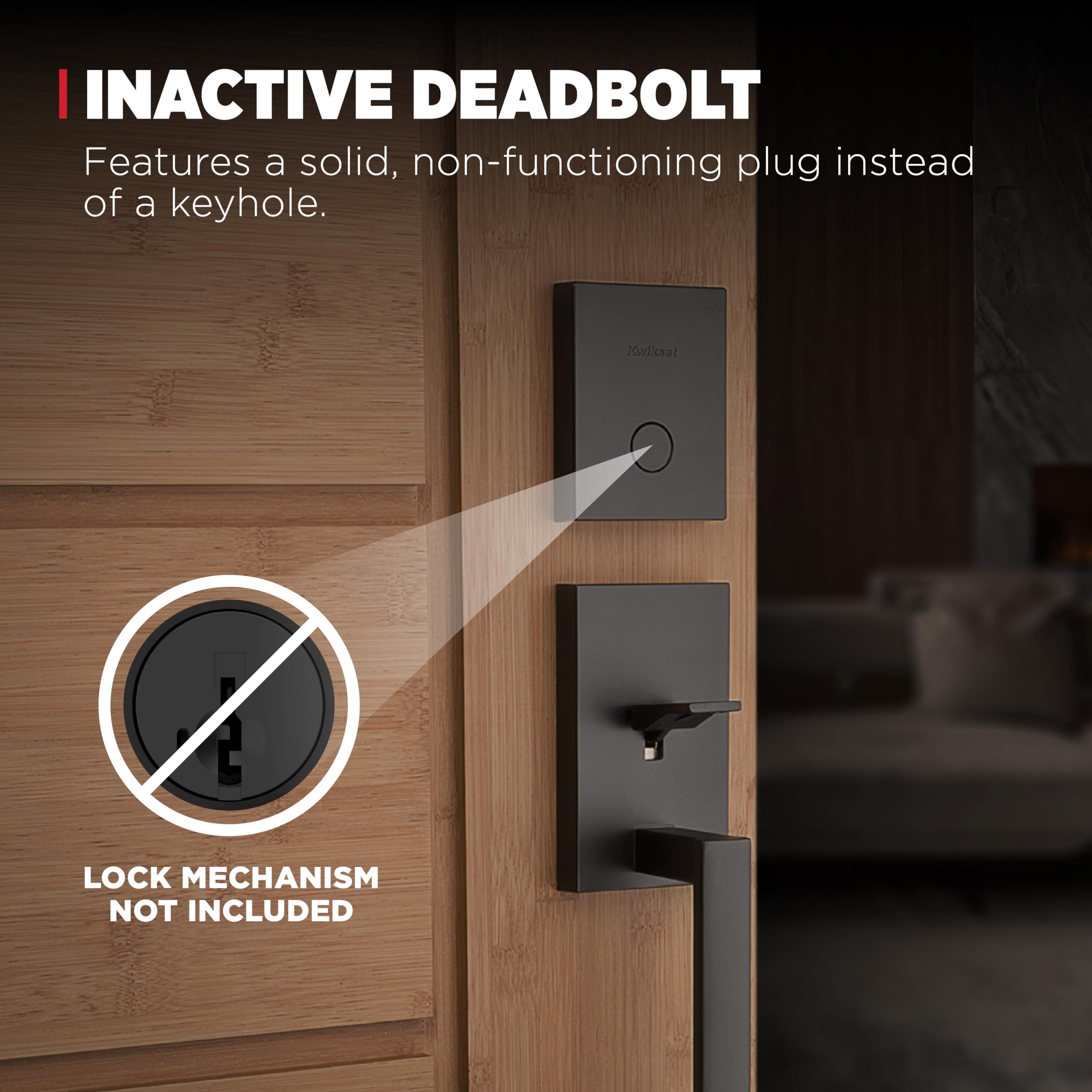 Kwikset San Clemente matte black finish adds contemporary style to any door.
