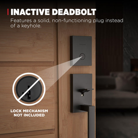 Kwikset San Clemente matte black finish adds contemporary style to any door.