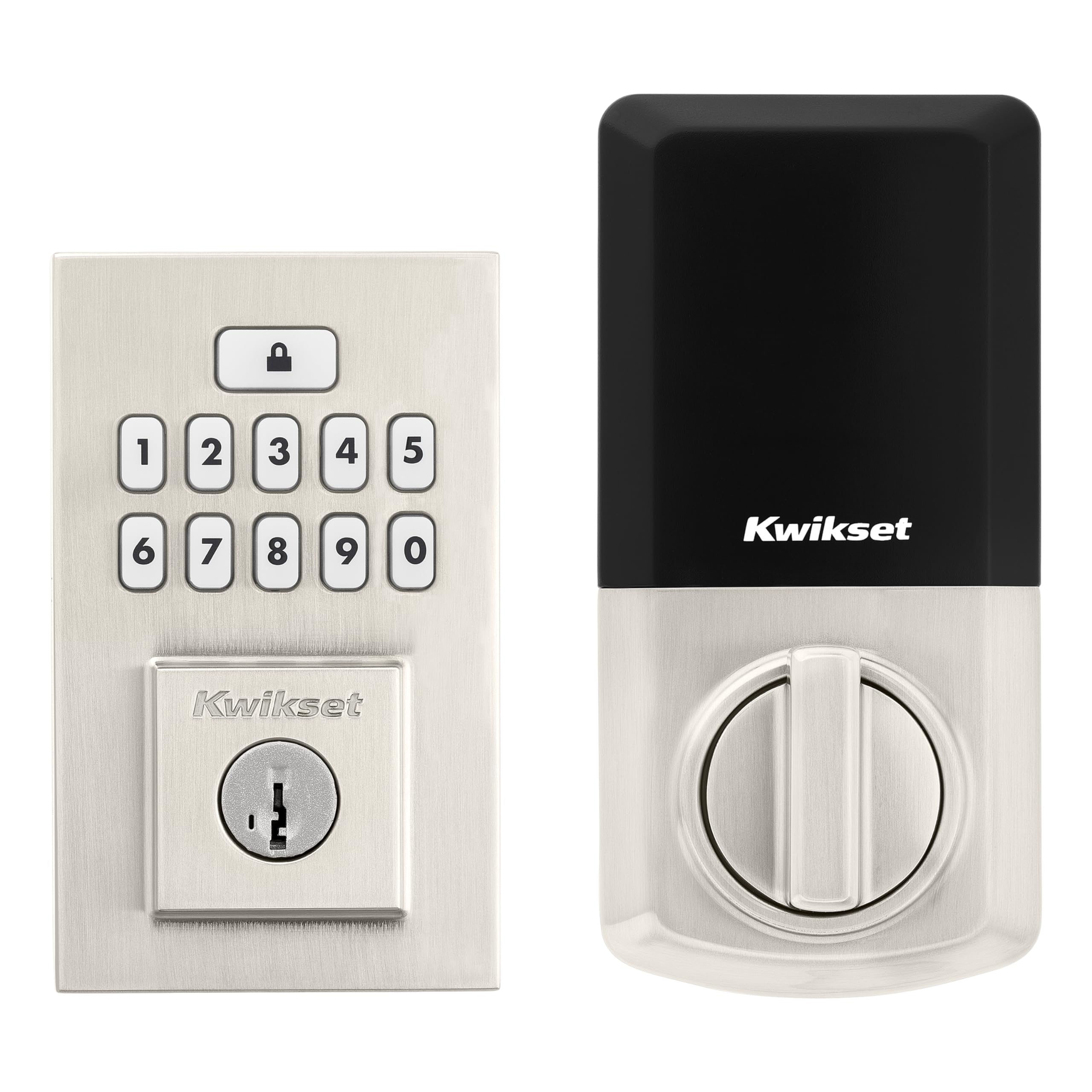 Kwikset SmartCode 260 keypad deadbolt in satin nickel enables secure keyless entry