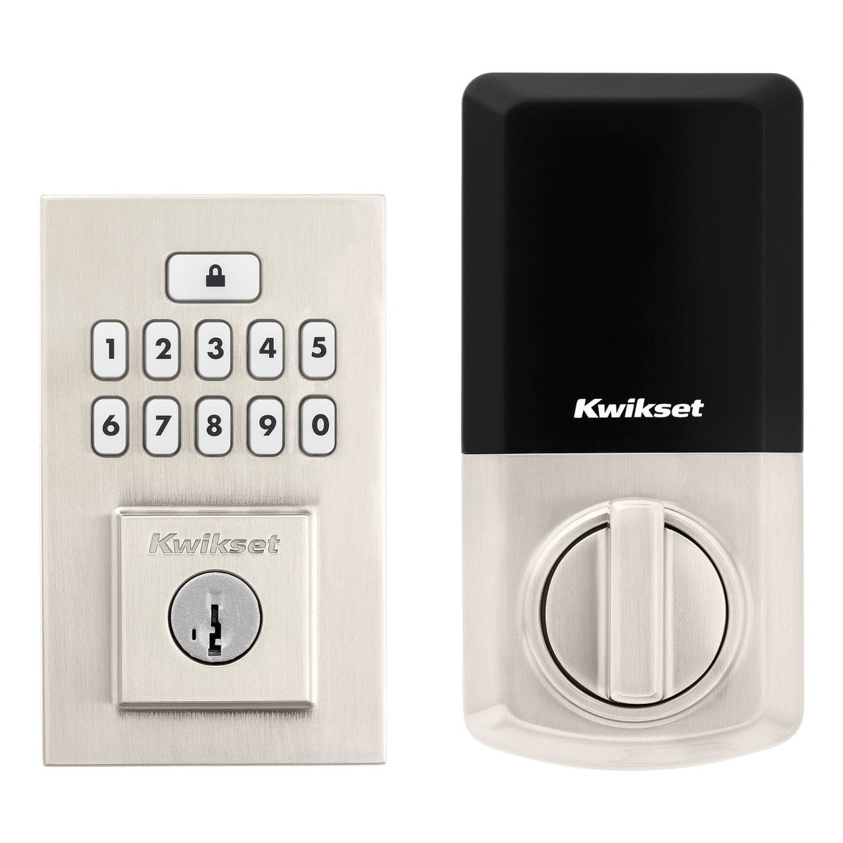 Kwikset SmartCode 260 keypad deadbolt in satin nickel enables secure keyless entry