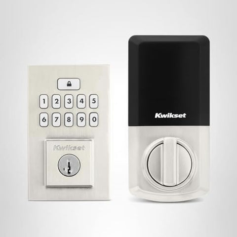 Kwikset SmartCode 260 satin nickel finish adds modern aesthetic