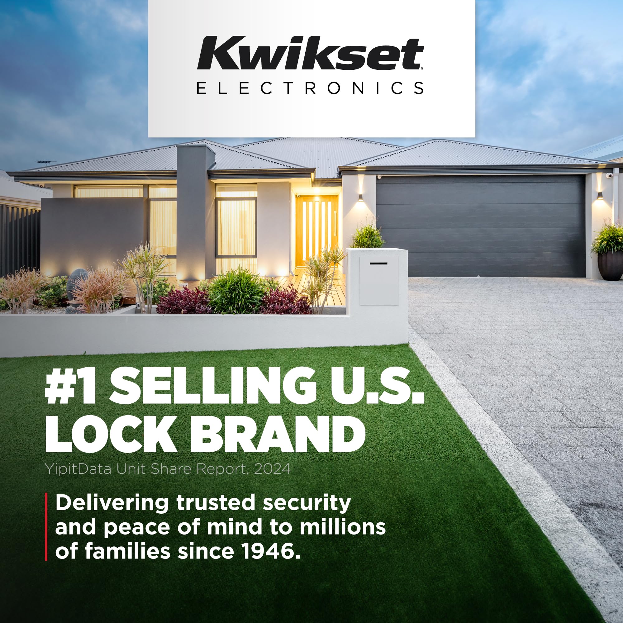 Kwikset SmartCode 917 easy-install with BILT app guidance for DIY setup.