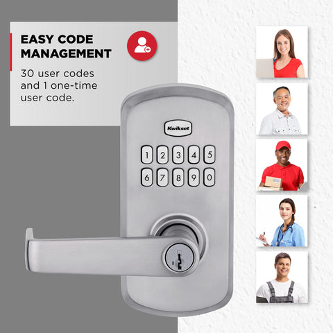 Kwikset SmartCode 955 auto-lock and passage mode illustration for flexible access