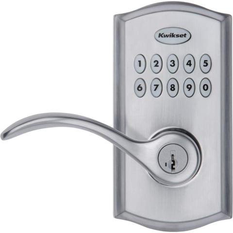Kwikset SmartCode 955 Pembroke keypad lit entry highlights quick code access at night