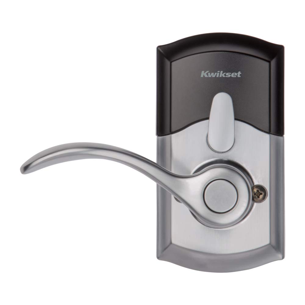 Kwikset SmartCode 955 Pembroke lever closeup emphasizes durable lever design