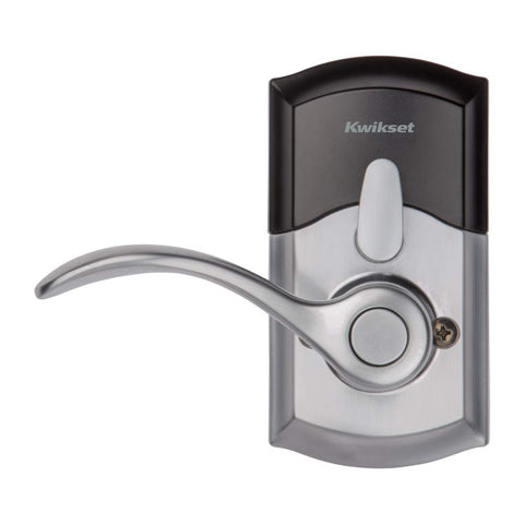 Kwikset SmartCode 955 Pembroke lever closeup emphasizes durable lever design