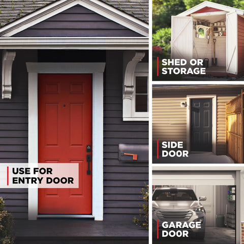 Kwikset SmartCode 260 auto-lock feature shown on door