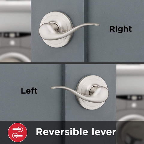 Kwikset Tustin interior lever with adjustable latch for standard doors.