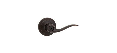 Kwikset Tustin privacy lever in Venetian Bronze for bedrooms and bathrooms