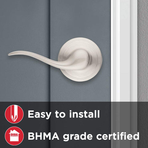 Kwikset Tustin reversible lever on a right-handed door for easy switching.