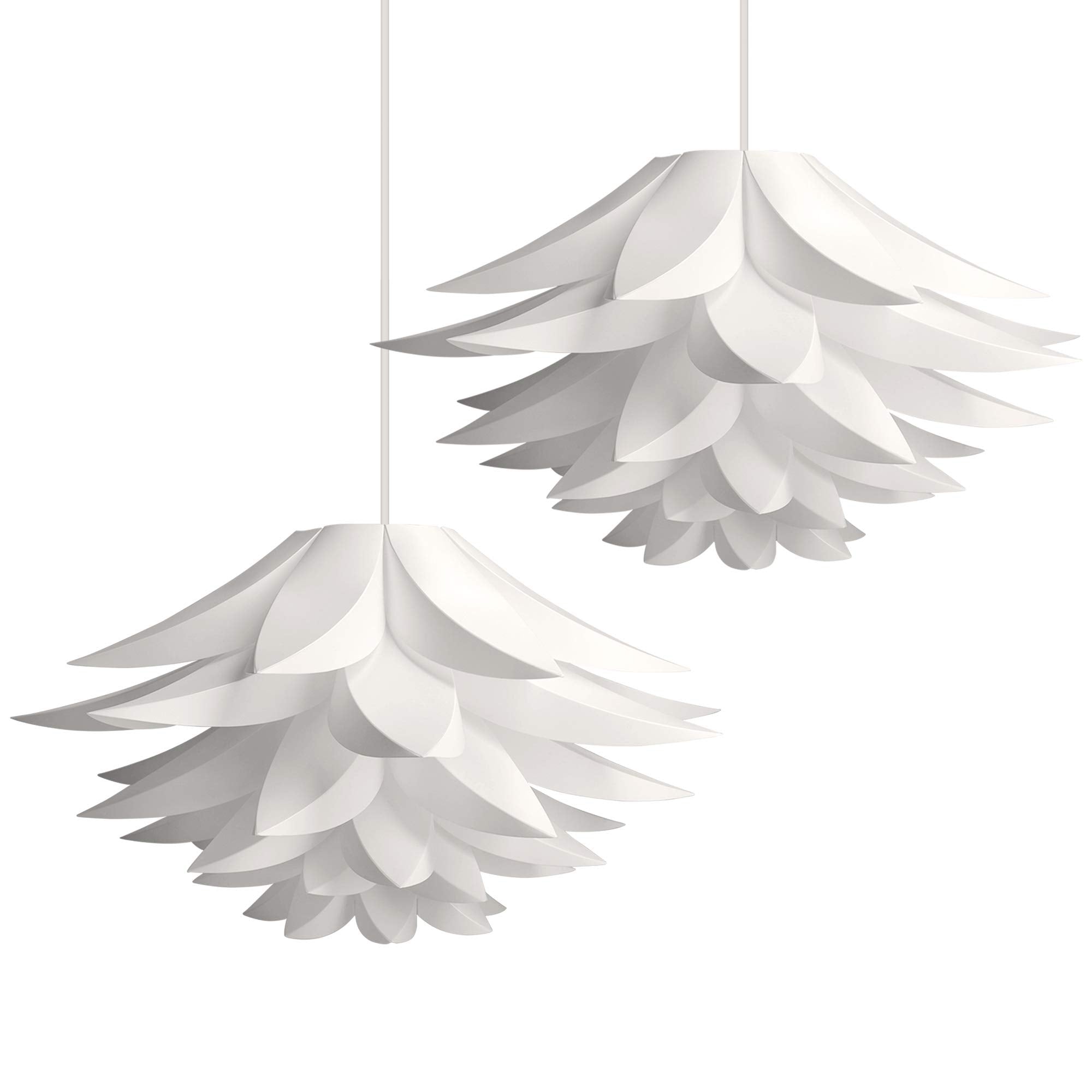 kwmobile Puzzle Pendant Lamp Shade lotus flower 50cm diameter for a modern focal point.