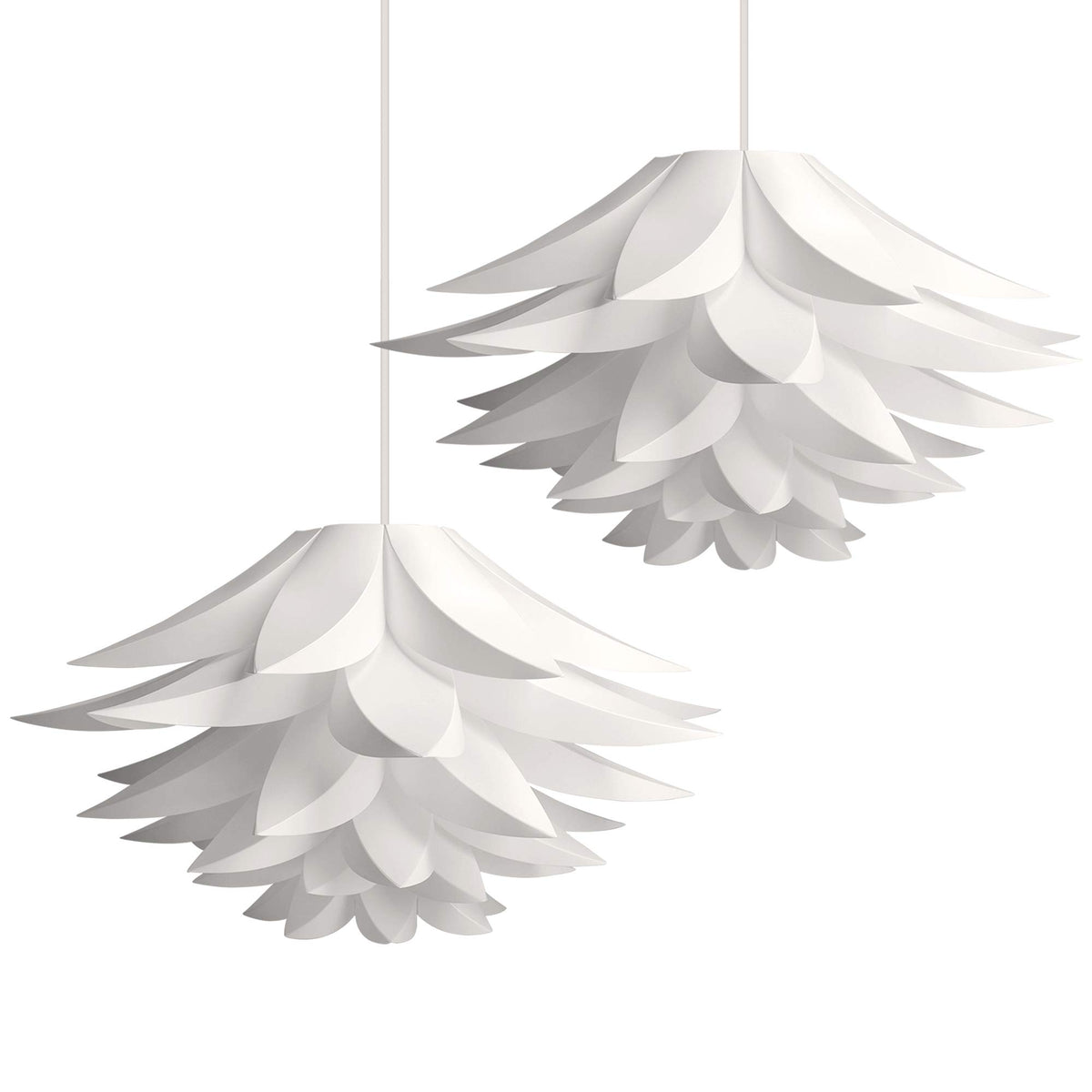 kwmobile Puzzle Pendant Lamp Shade lotus flower 50cm diameter for a modern focal point.