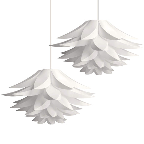 kwmobile Puzzle Pendant Lamp Shade lotus flower 50cm diameter for a modern focal point.