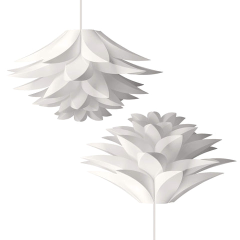 kwmobile Translucent polypropylene lampshade 50cm white for durable, stylish lighting.