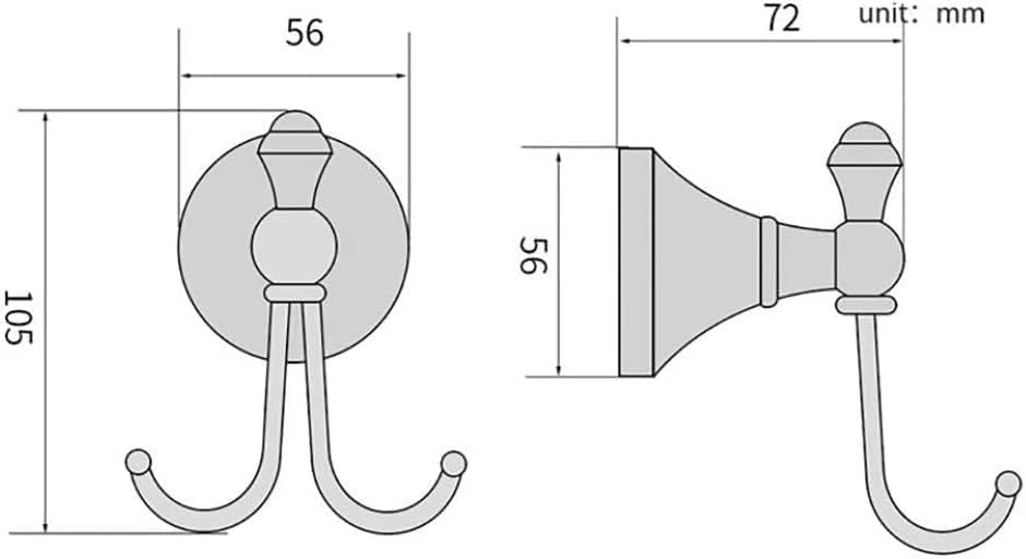 KWQKEM easy installation wall hook simplifies bathroom setup.